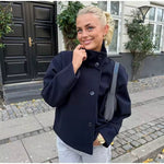 Elise | Casaco Curto Luxuoso de Duplo Abotoamento - Ines Braga