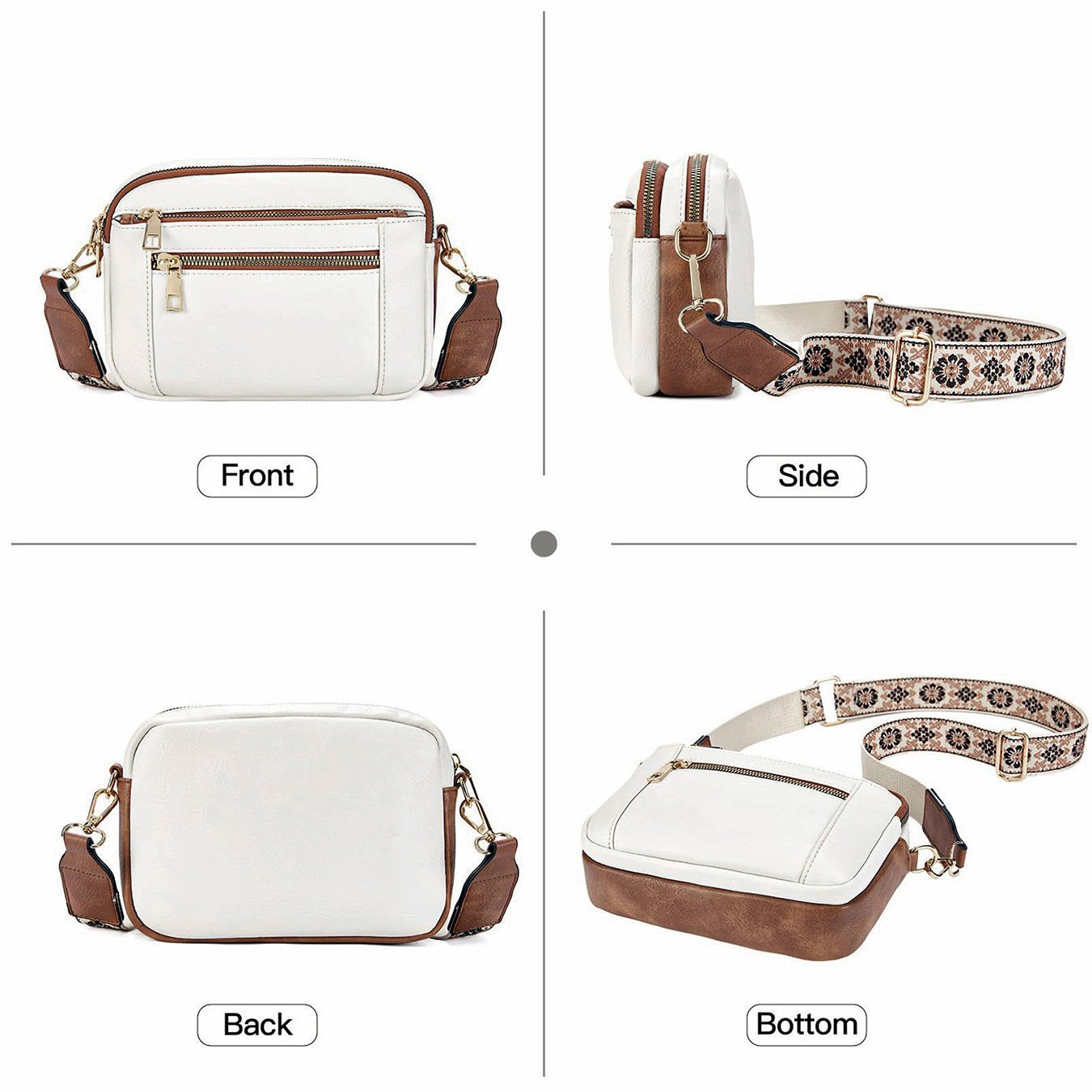 Ella | Bolsa de Ombro em Couro Sintético Refinado com Estilo - Ines Braga