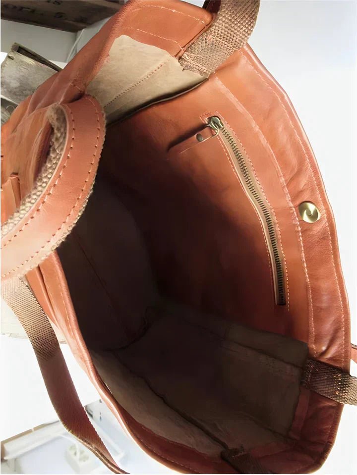 Elle - Bolsa de ombro clássica em pele - Ines Braga