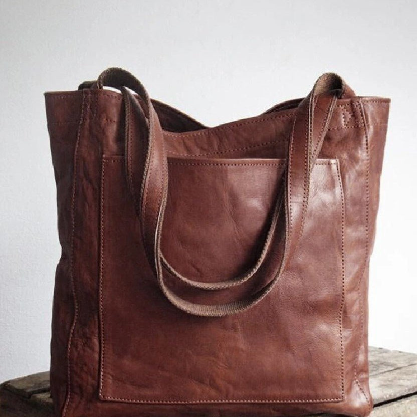Elle - Bolsa de ombro clássica em pele - Ines Braga