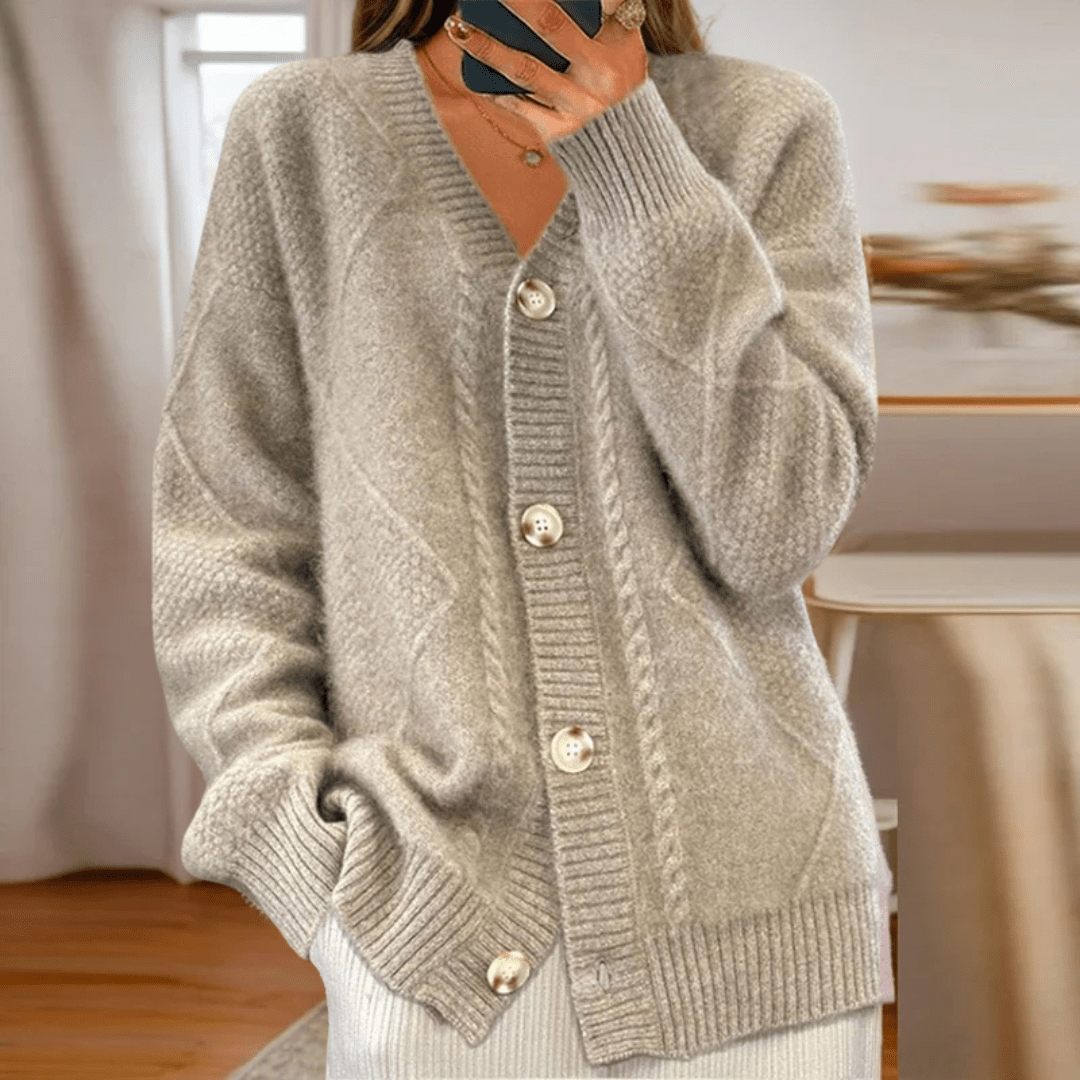 Éloise | Cardigan de Malha Canelada - Ines Braga