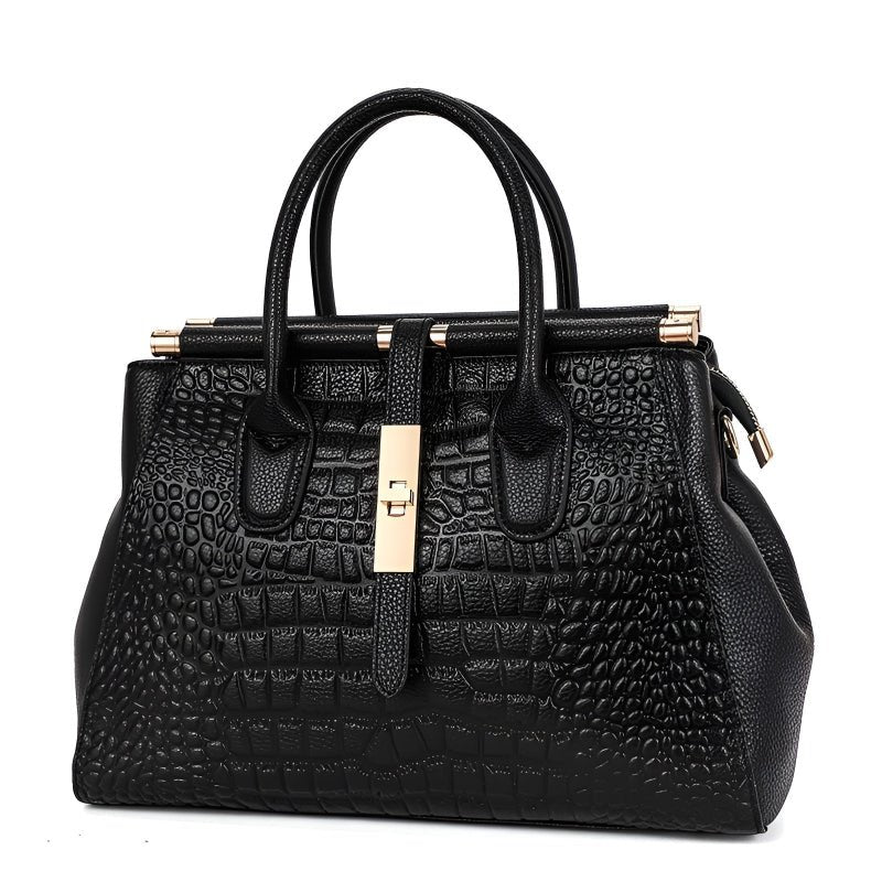 Elysian | Bolsa De Mão Em Couro Croc Premium Durável - Ines Braga