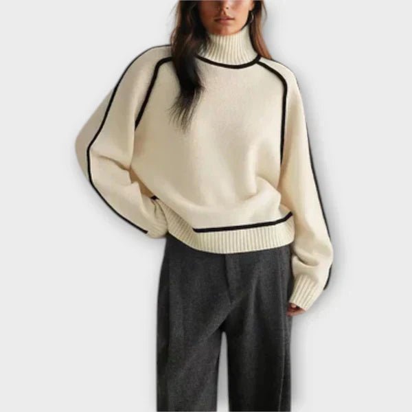 Emilia - Suéter com decote alto suave e elegante - Ines Braga