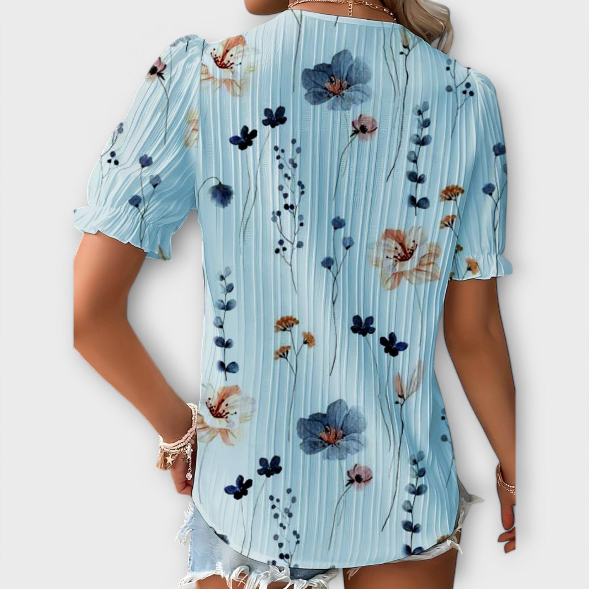 Emily - Blusa com decote em V - Ines Braga