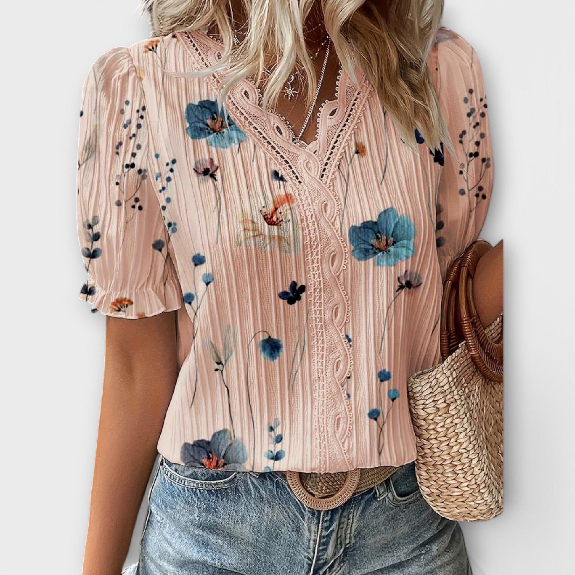 Emily - Blusa com decote em V - Ines Braga