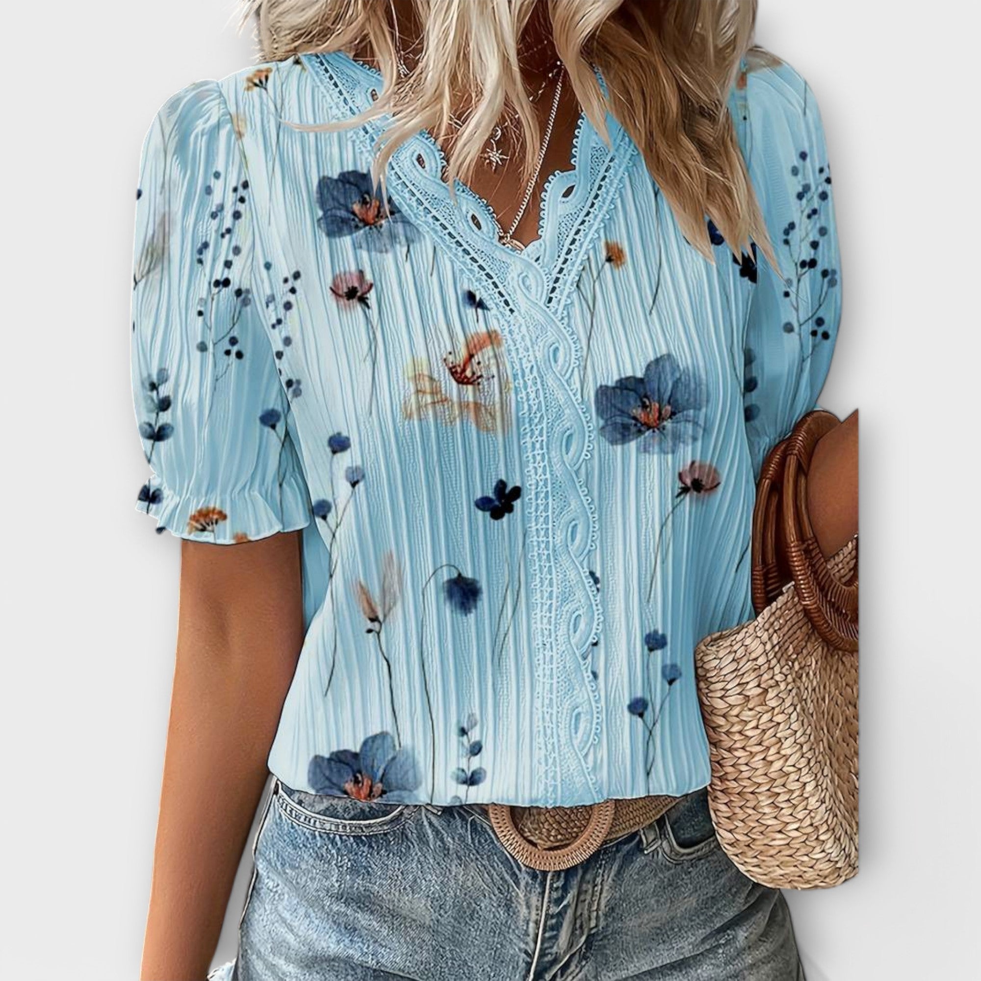 Emily - Blusa com decote em V - Ines Braga