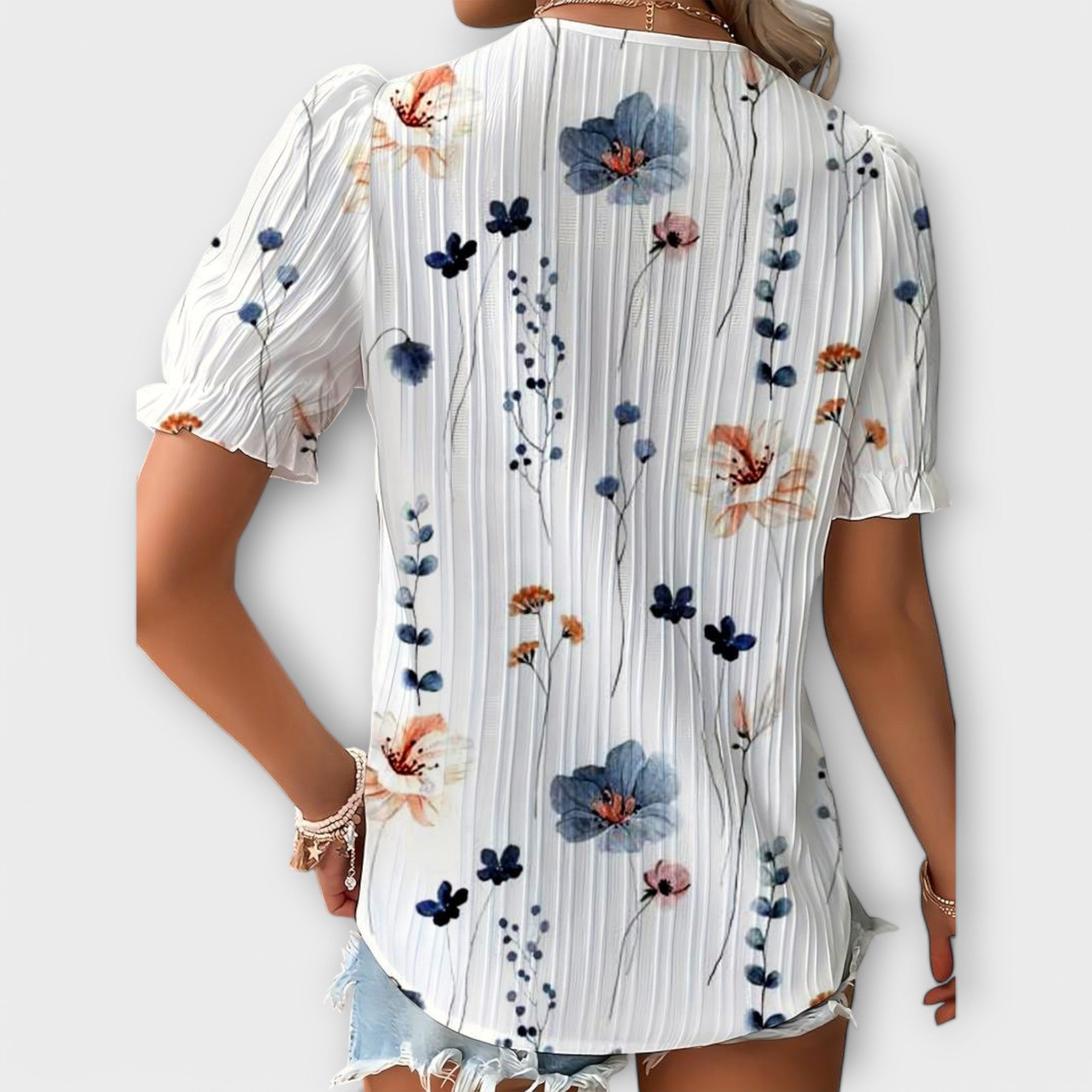 Emily - Blusa com decote em V - Ines Braga