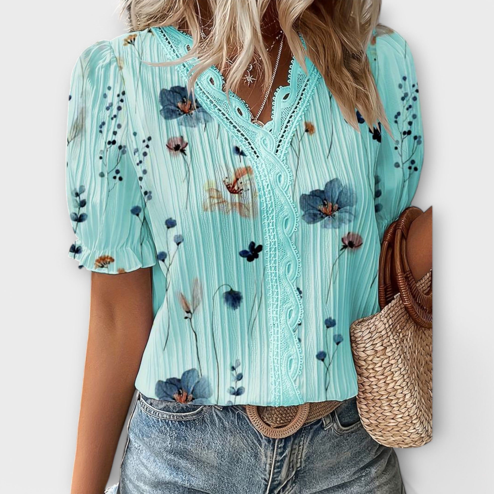 Emily - Blusa com decote em V - Ines Braga