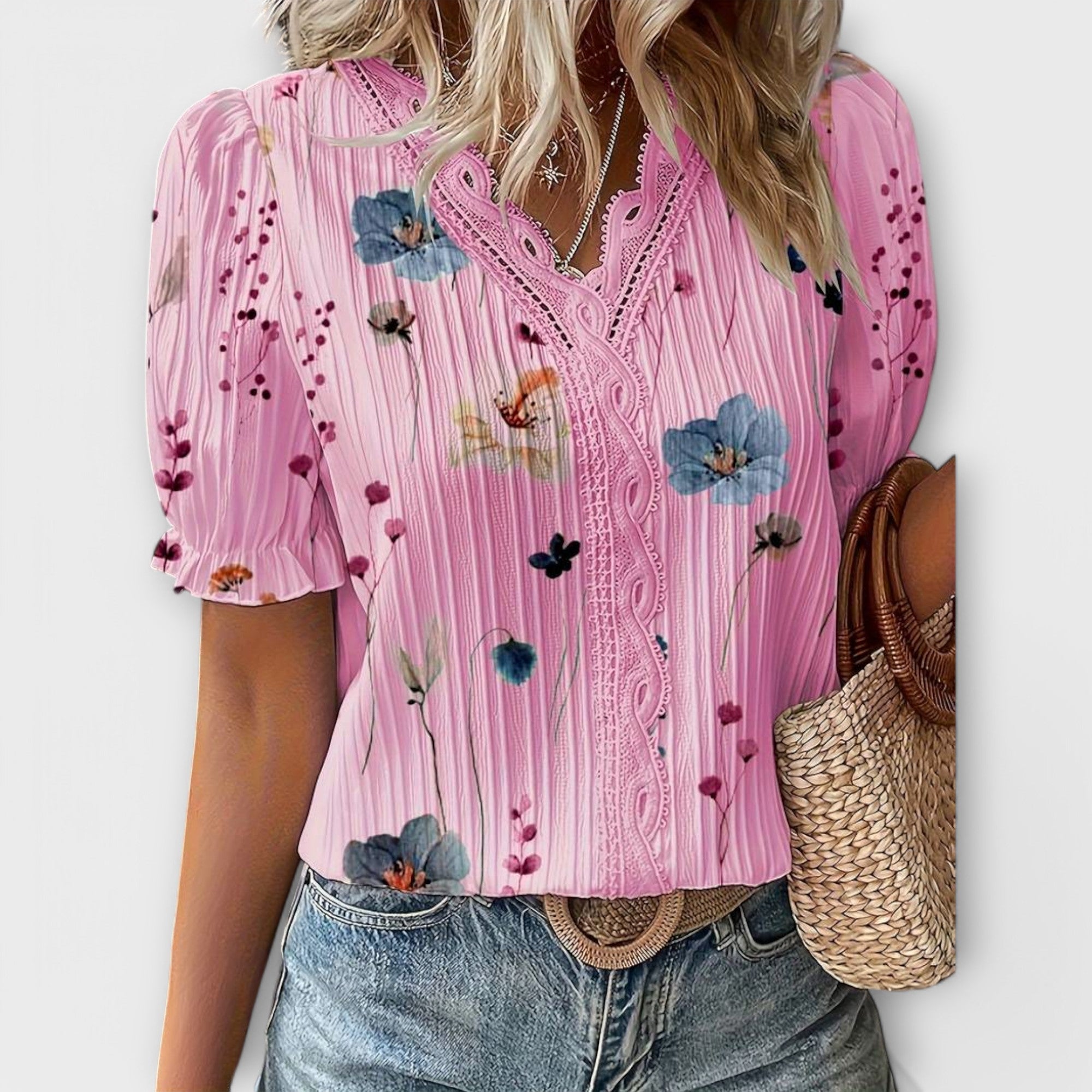 Emily - Blusa com decote em V - Ines Braga