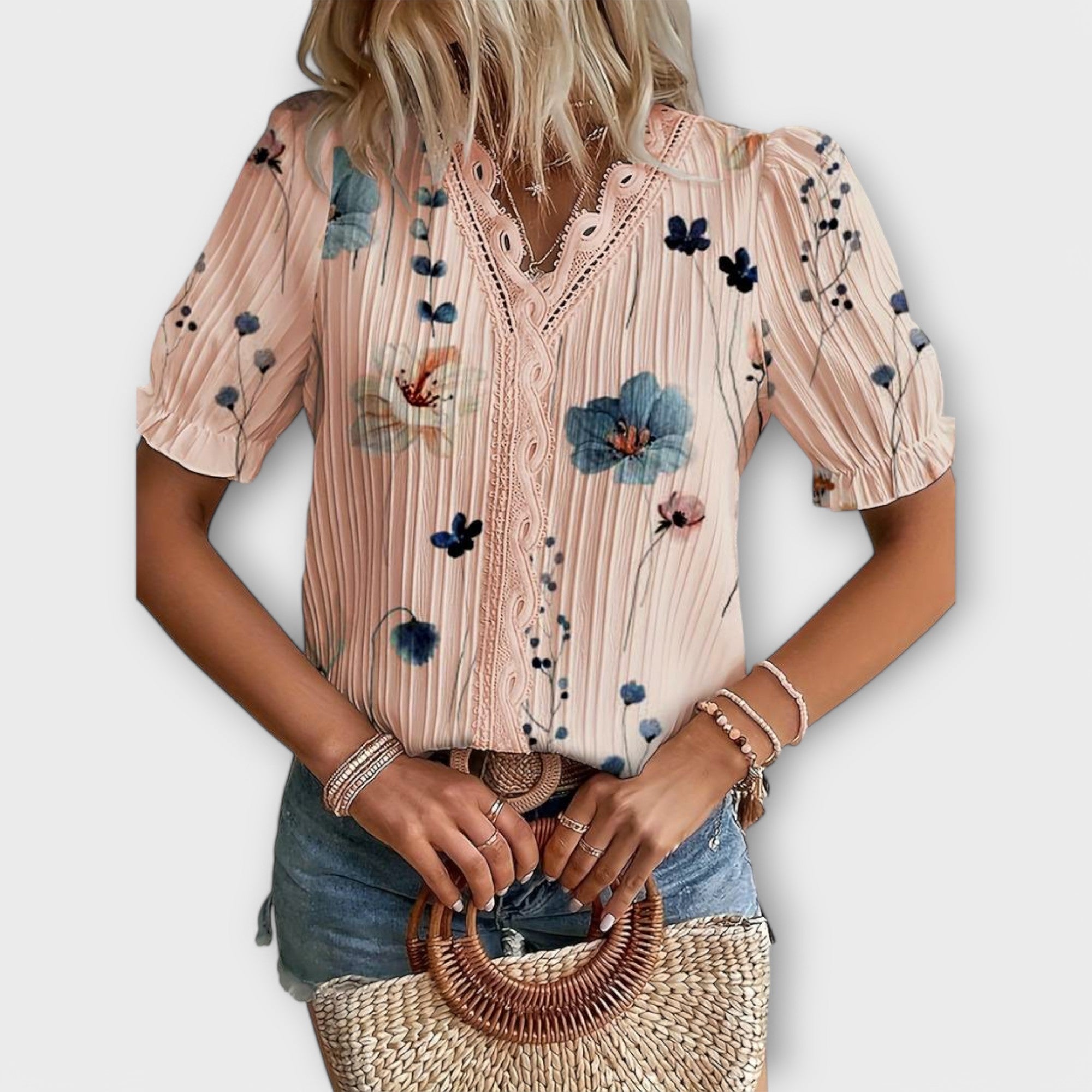 Emily - Blusa com decote em V - Ines Braga