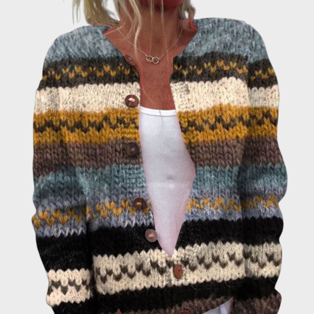 Eva - Cardigan Floral de Outono - Ines Braga