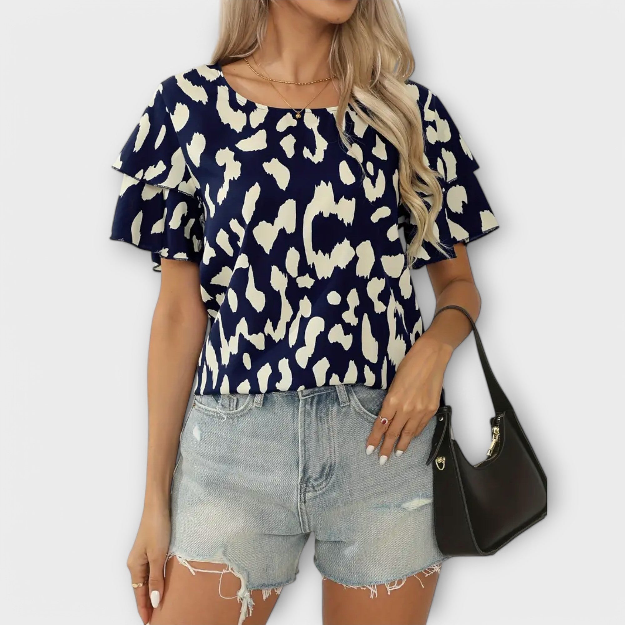 Evelyn - Blusa casual com decote redondo - Ines Braga