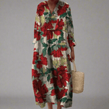 Evelyn™ | Vestido Maxi Casual com Estampa Floral - Ines Braga