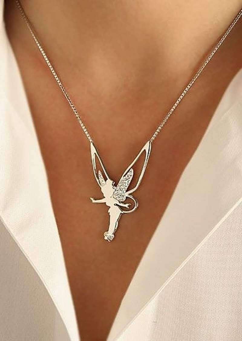 Fadinha Colar Exclusivo Prata Ouro - Elegância - Ines Braga