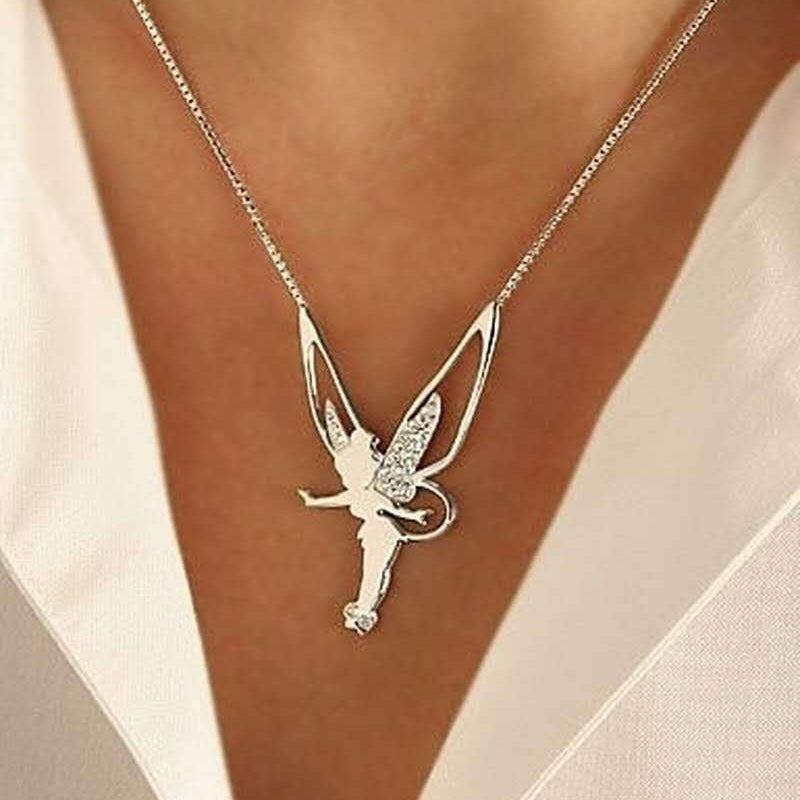 Fadinha Colar Exclusivo Prata Ouro - Elegância - Ines Braga