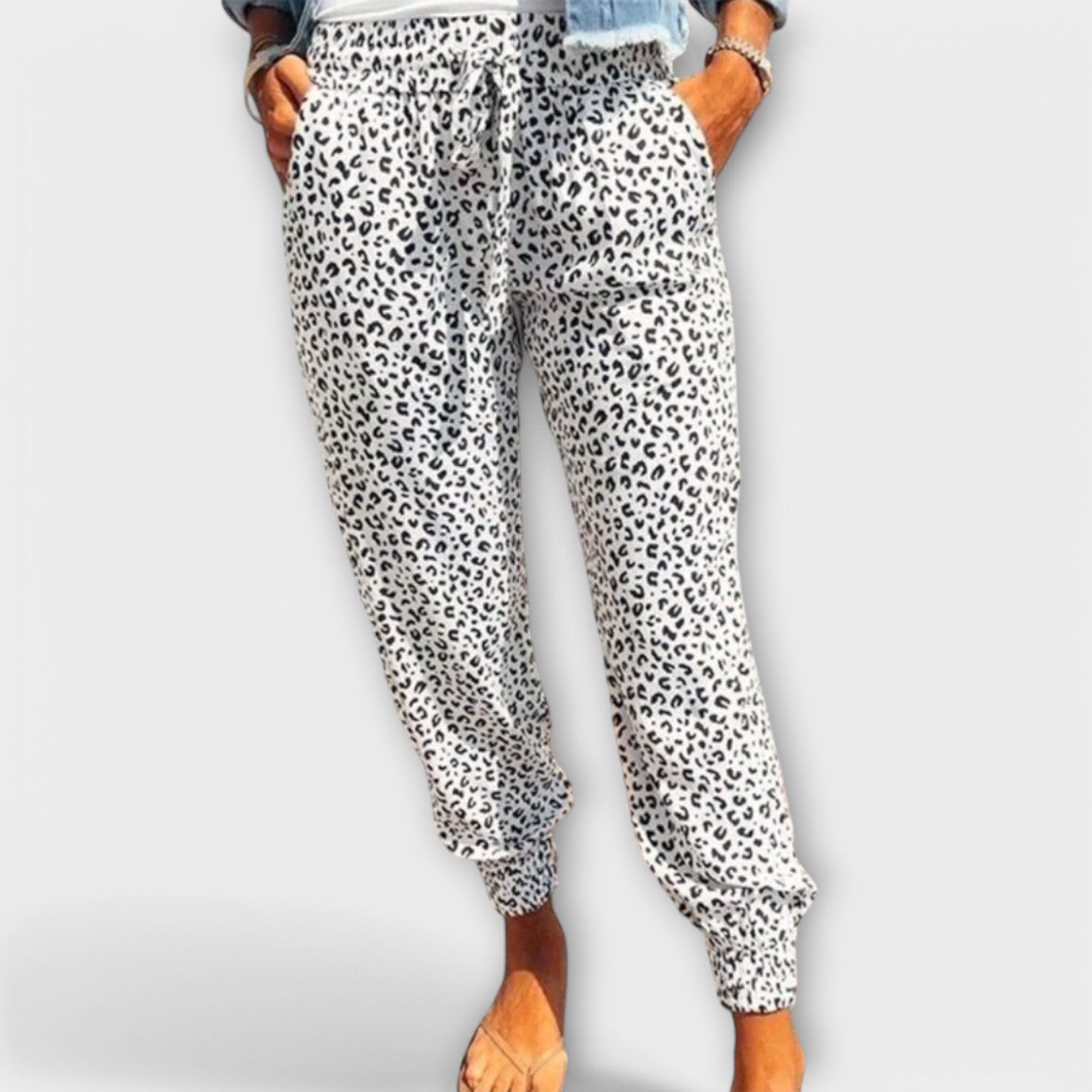 Feli - Calças leopardo com pernas largas - Ines Braga