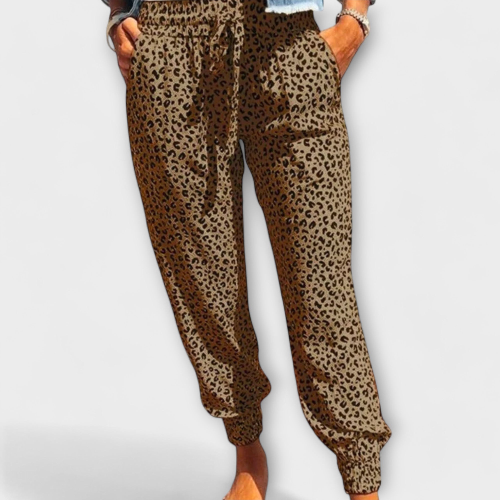 Feli - Calças leopardo com pernas largas - Ines Braga