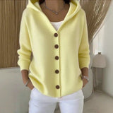 Felicia | Cardigan moderno com capuz - Ines Braga