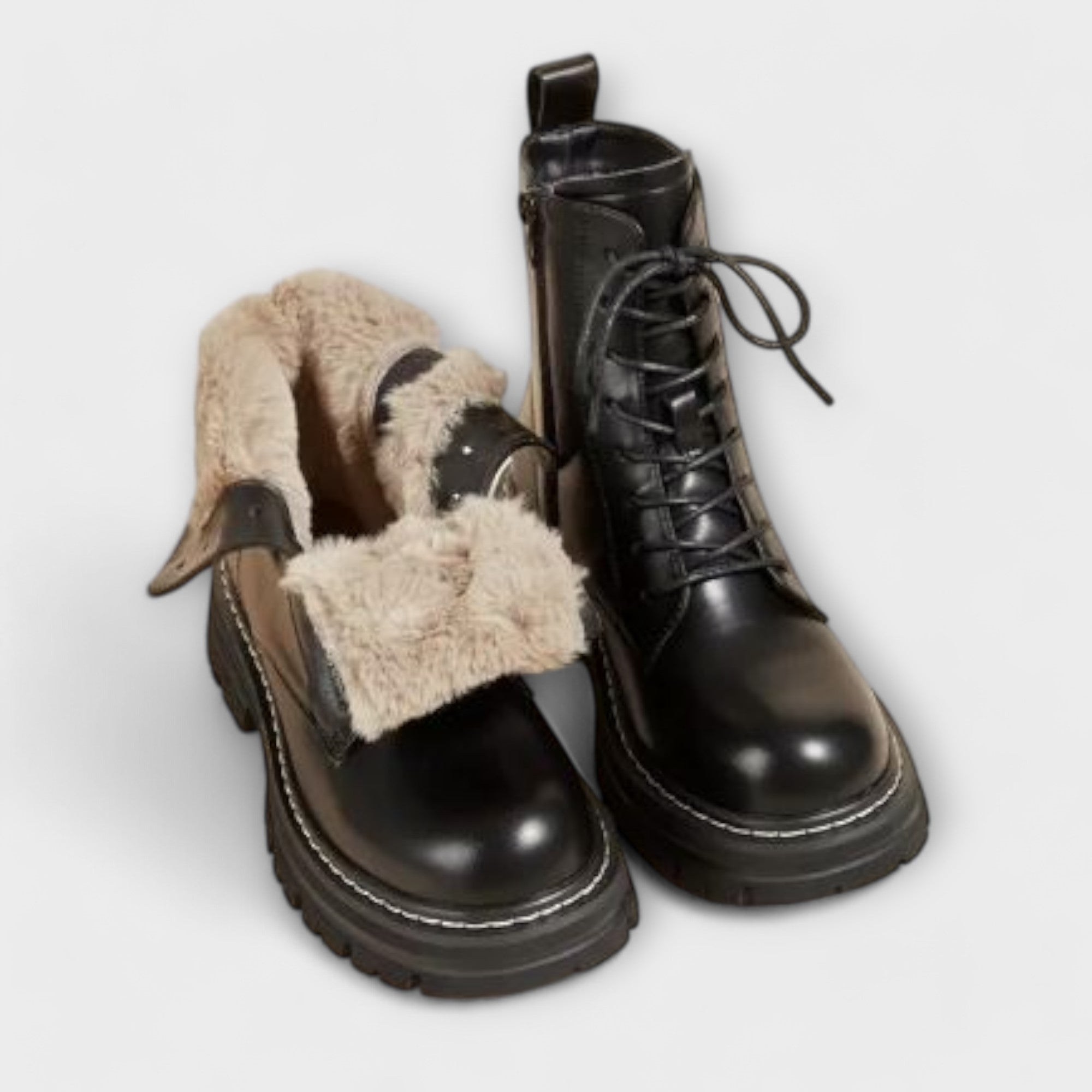 Flávia - Botas de couro para mulher - Ines Braga