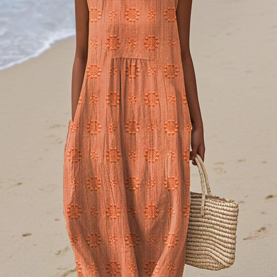Franca | Vestido de algodão sem mangas com bolsos - Ines Braga