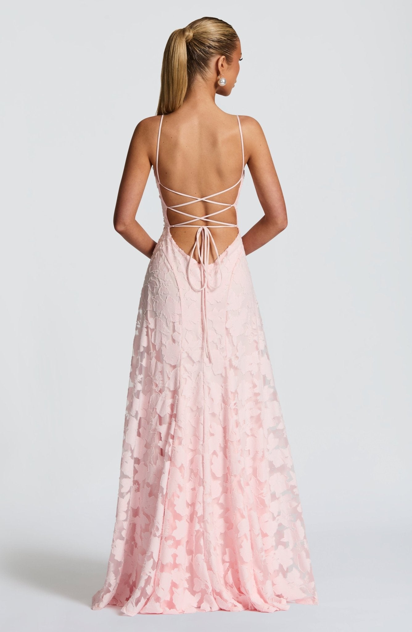 Francisa™ | Vestido Comprido com Corpete em Renda - Ines Braga