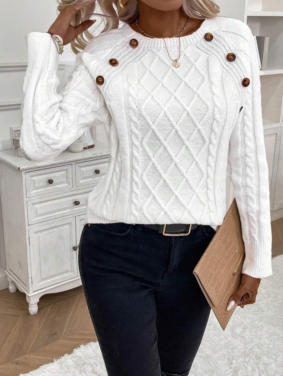 Francisca | Camisola de Malha com Botões - Ines Braga