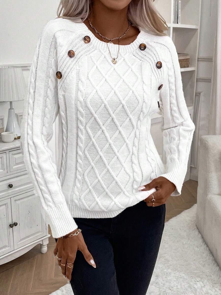 Francisca | Camisola de Malha com Botões - Ines Braga