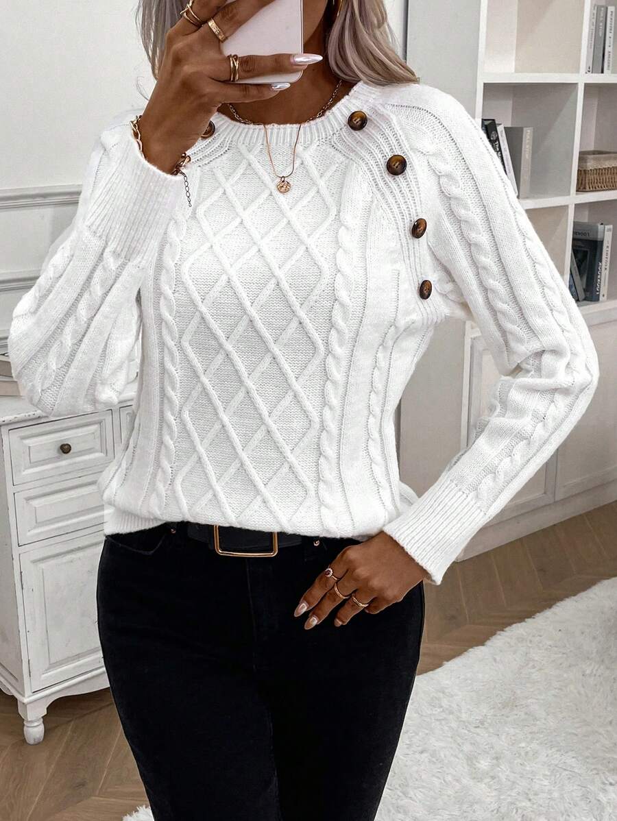 Francisca | Camisola de Malha com Botões - Ines Braga