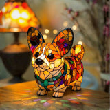 Corgi - Lâmpada em vitral