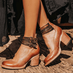 Ginevra™ | Sapatos de salto alto com tiras múltiplas e sola grossa - Ines Braga