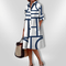 Helen™| Vestido Midi Com Padrão Geométrico - Ines Braga