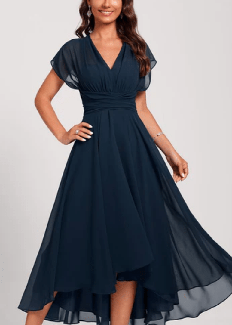 Helena | Vestido Helena Midi Formal com Decote em V - Ines Braga