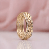 Hohloha Hellera Anel Dourado Elegante - Luxo para Eventos - Ines Braga