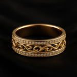 Hohloha Hellera Anel Dourado Elegante - Luxo para Eventos - Ines Braga