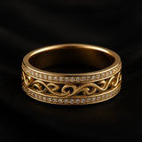 Hohloha Hellera Anel Dourado Elegante - Luxo para Eventos - Ines Braga