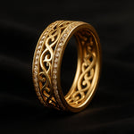 Hohloha Hellera Anel Dourado Elegante - Luxo para Eventos - Ines Braga