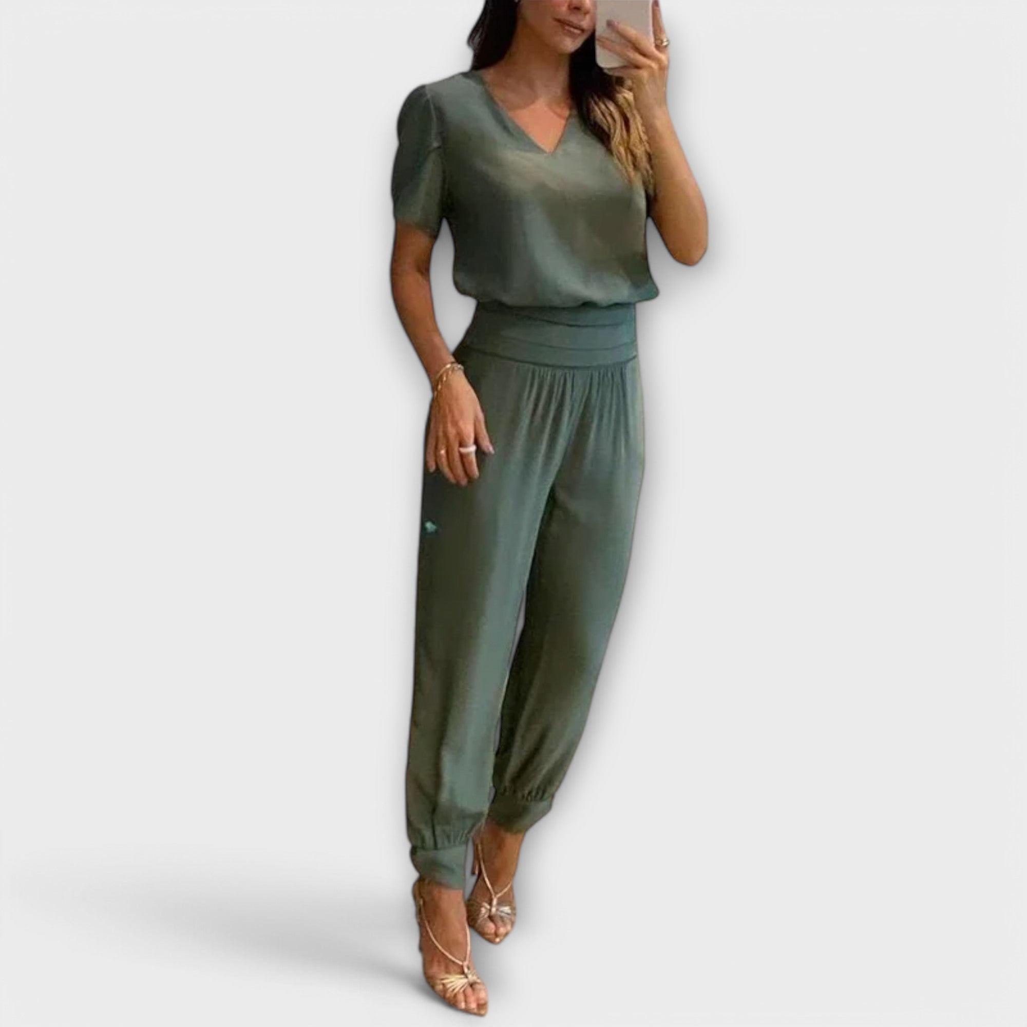 Irmelin - Conjunto elegante com camisola e calças - Ines Braga