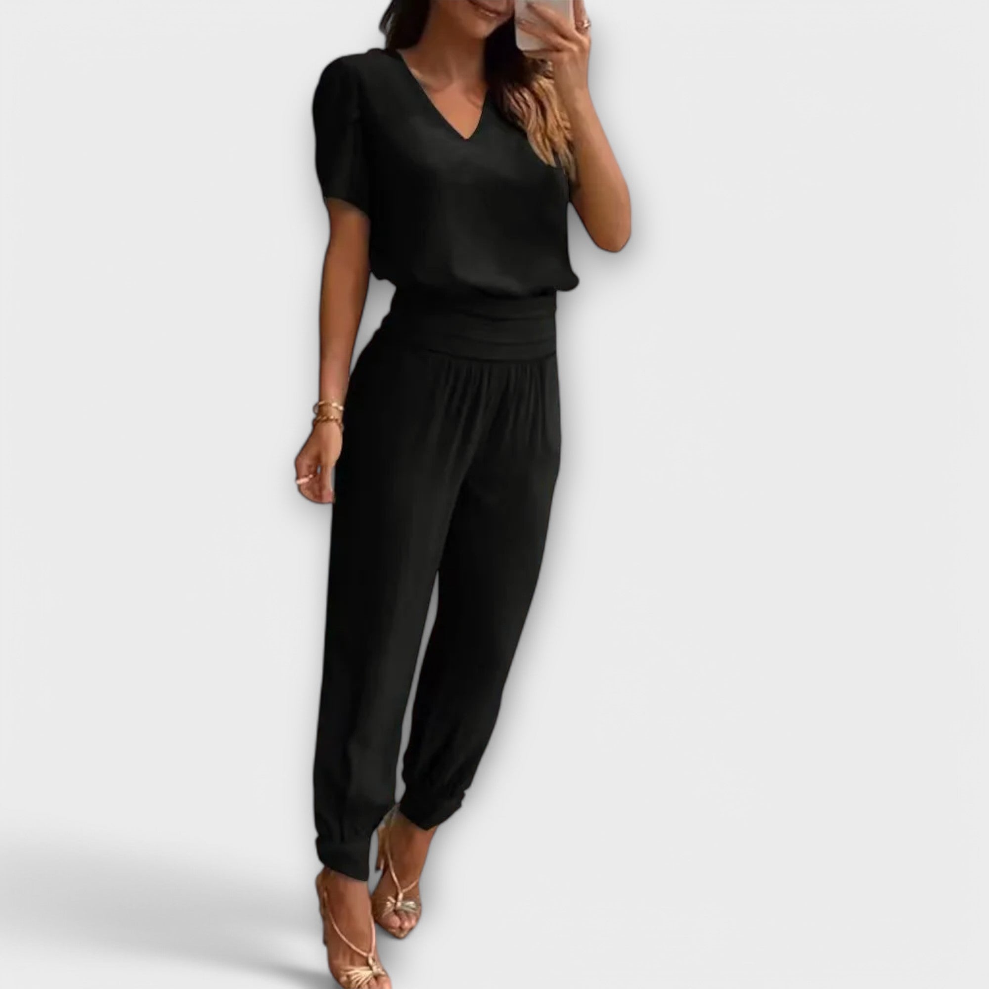 Irmelin - Conjunto elegante com camisola e calças - Ines Braga