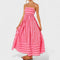 Isabel - Vestido comprido às riscas - Ines Braga