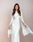 Isabela | Vestido Longo de Cetim Modesto com Mangas Abertas - Ines Braga