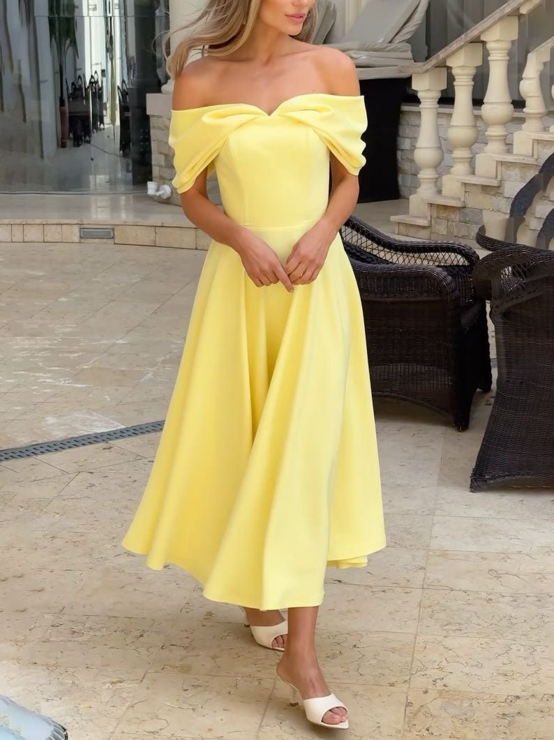 Isadora | Vestido Maxi Elegante com Ombros À Mostra e Drapeado - Ines Braga