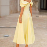 Isadora | Vestido Maxi Elegante com Ombros À Mostra e Drapeado - Ines Braga