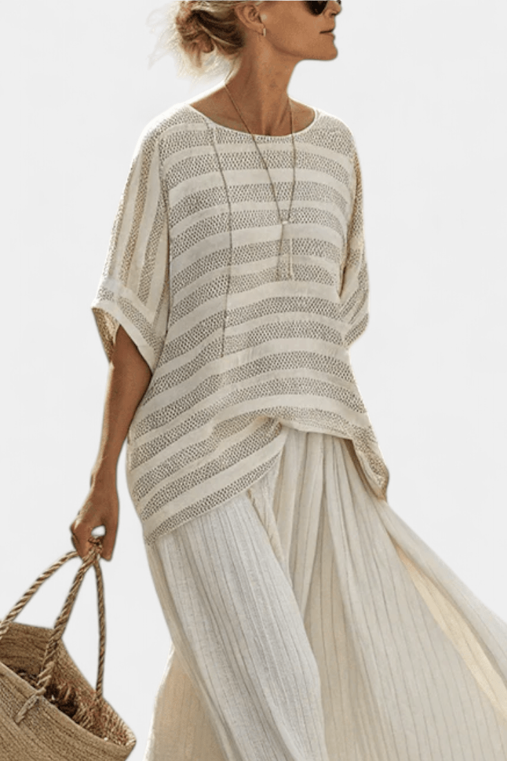 Isaura | Conjunto De Linho De Bambu Daisy Elegante Luxuoso - Ines Braga