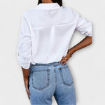 Jessica - Blusa Casual com Decote Pontiagudo - Ines Braga