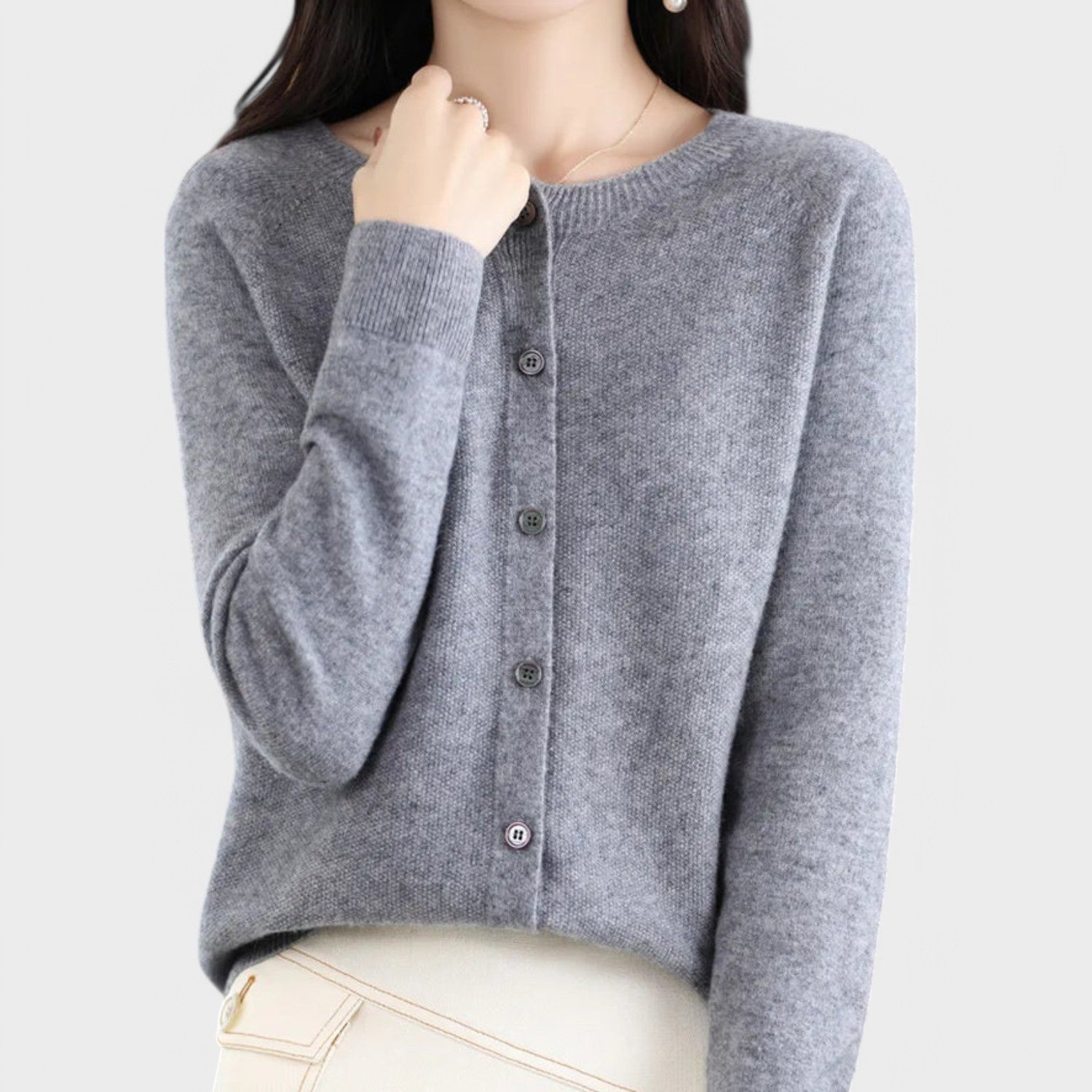 Jéssica - Cardigan em Malha de Caxemira - Ines Braga