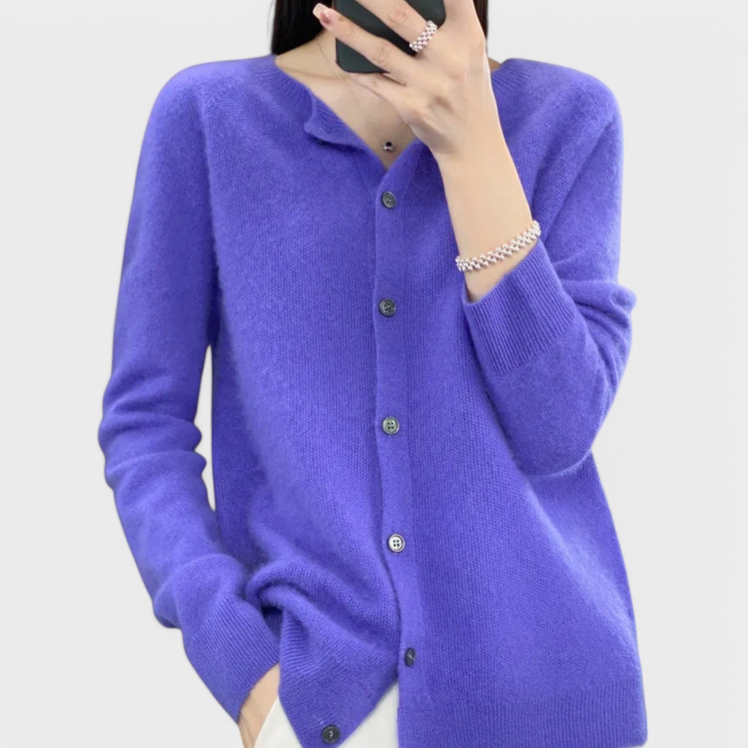 Jéssica - Cardigan em Malha de Caxemira - Ines Braga
