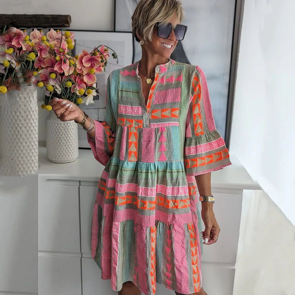 Juliane - Vestido de baloiço com camadas - Ines Braga