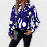 Katherine |Blusa elegante de manga comprida com decote em V - Ines Braga