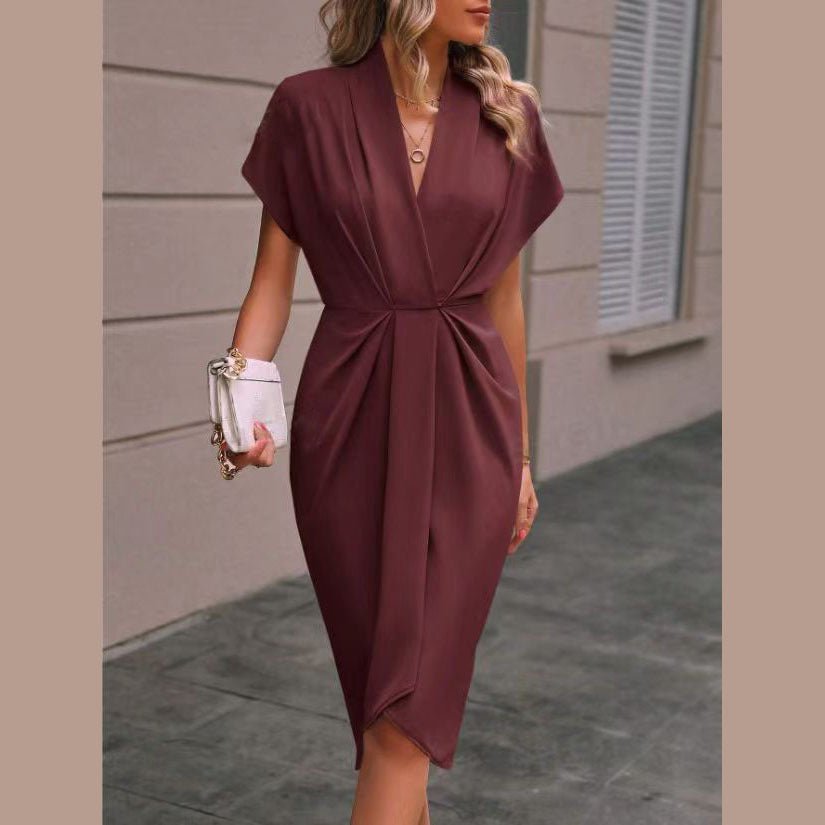 Kaye | Vestido Midi Envelope Elegante - Ines Braga