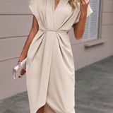 Kaye | Vestido Midi Envelope Elegante - Ines Braga